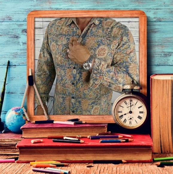 Ralph Lauren Men's Large Vintage Floral Button Up Long Sleeve Shirt - Picture 9 of 9